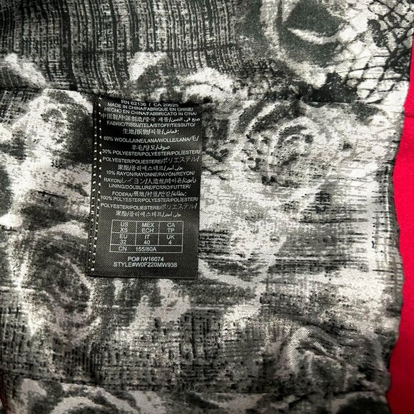 Guess Womens Hooded Lined Wool Blend Coat Zip/Toggle Close Fuchsia Size XS NWOT - Picture 5 of 5